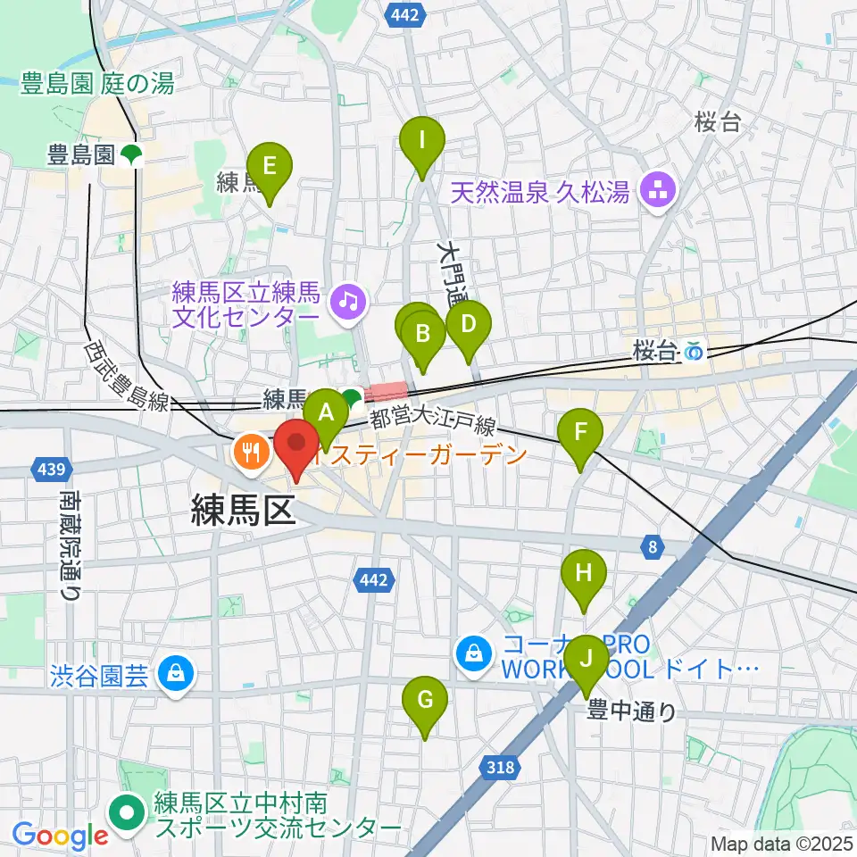 練馬BE-born周辺のホテル一覧地図