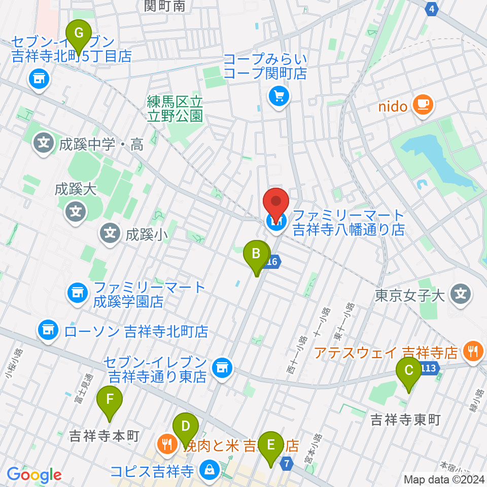 Recording Studio GOATEE周辺のホテル一覧地図