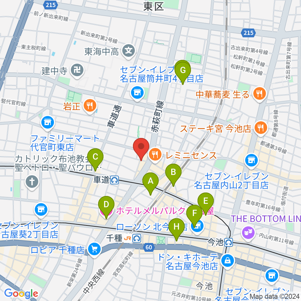 Chot BAR 馬車道周辺のホテル一覧地図