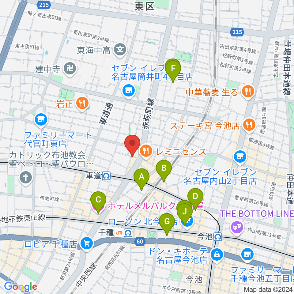 Chot BAR 馬車道周辺のホテル一覧地図