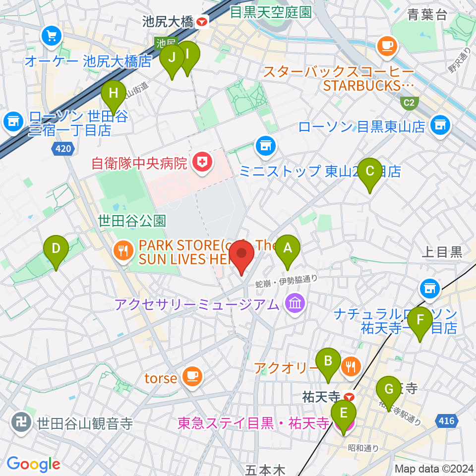 Yellow Studio周辺のホテル一覧地図