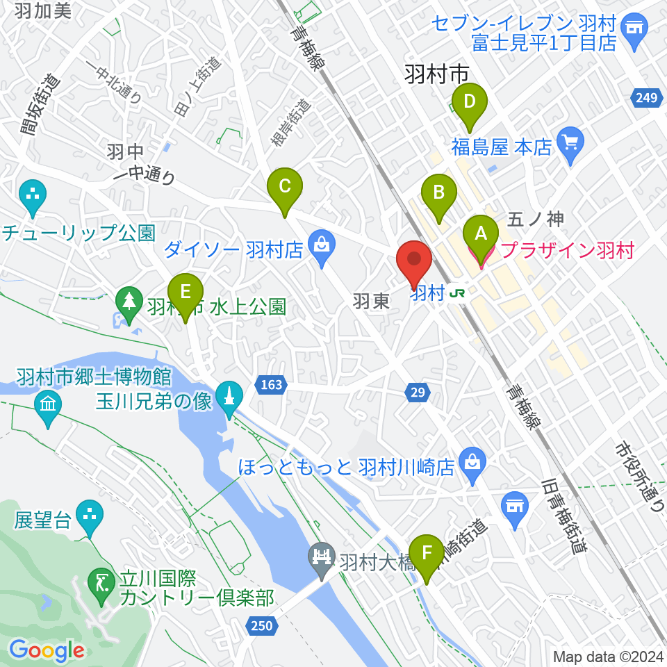 羽村ボニー＆クライド周辺のホテル一覧地図