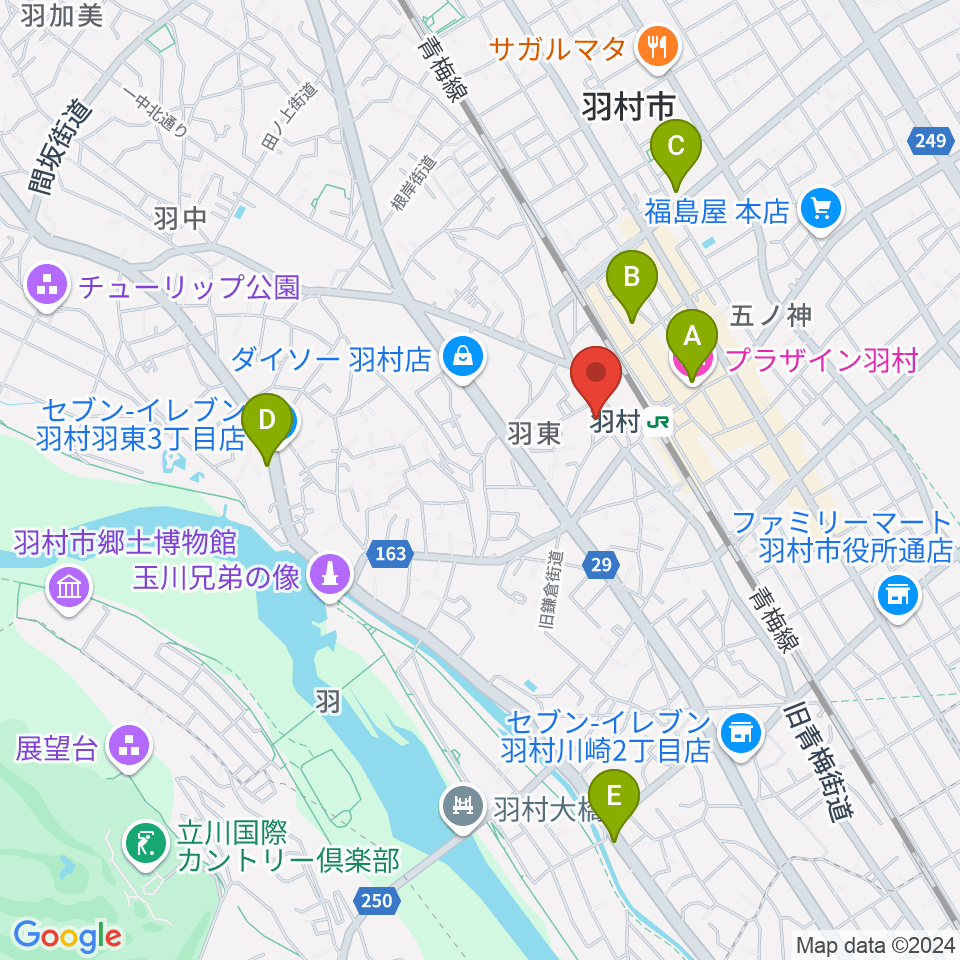 羽村ボニー＆クライド周辺のホテル一覧地図