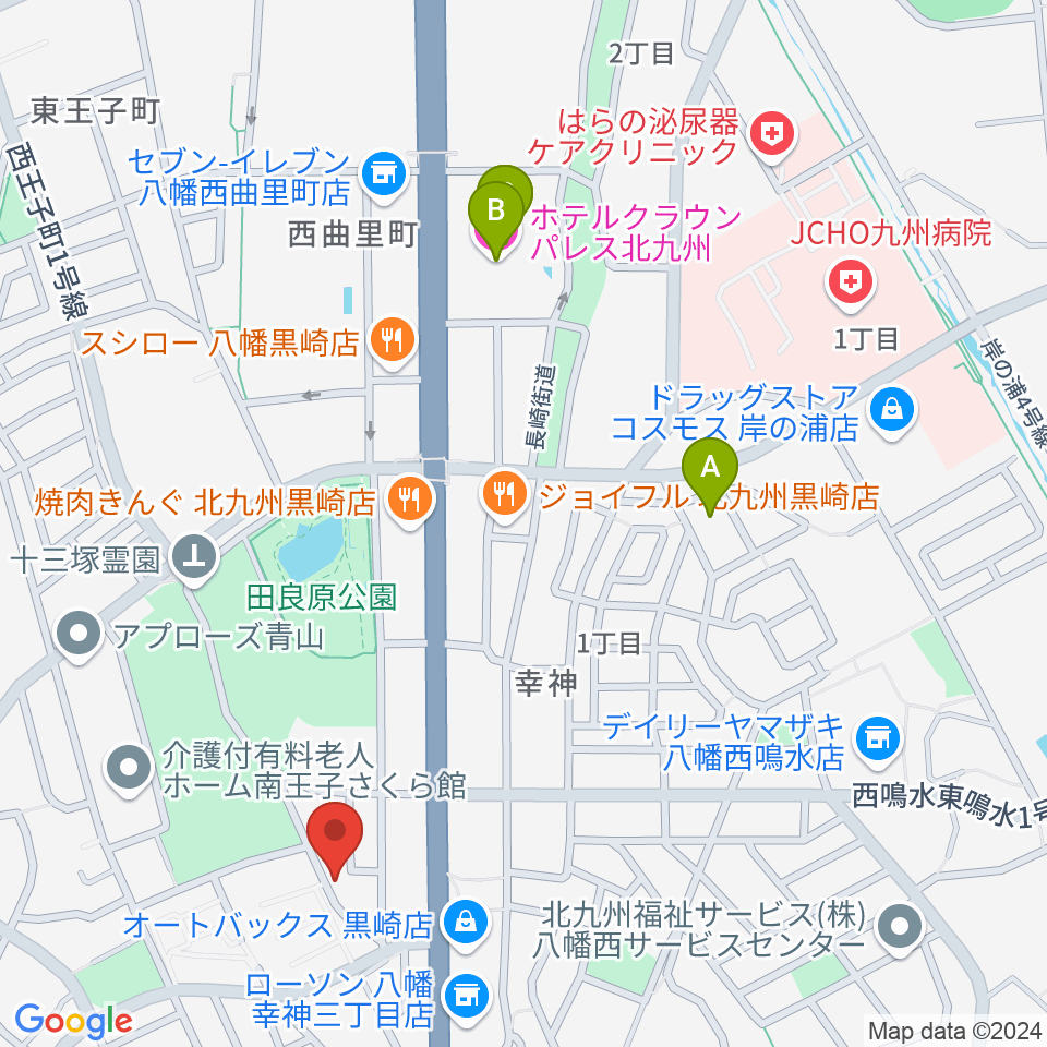 アビーロード幸神店周辺のホテル一覧地図