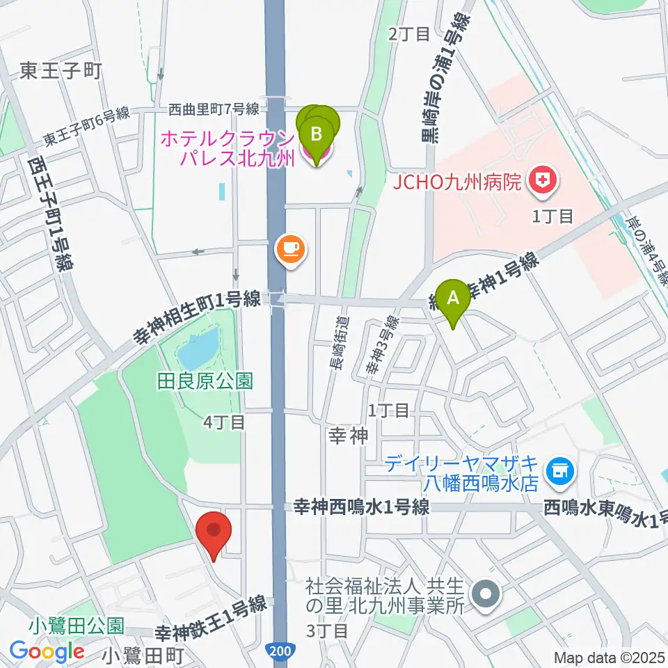 アビーロード幸神店周辺のホテル一覧地図