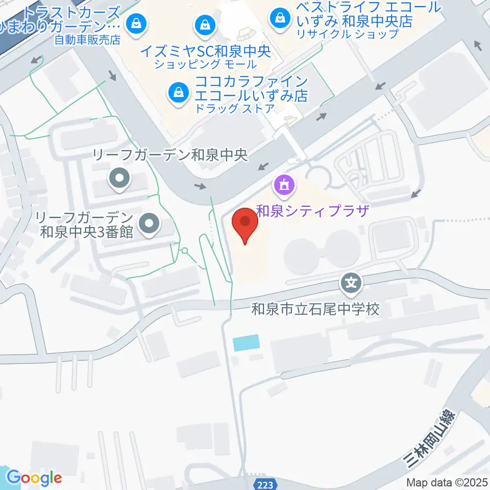 和泉シティプラザ周辺のホテル一覧地図