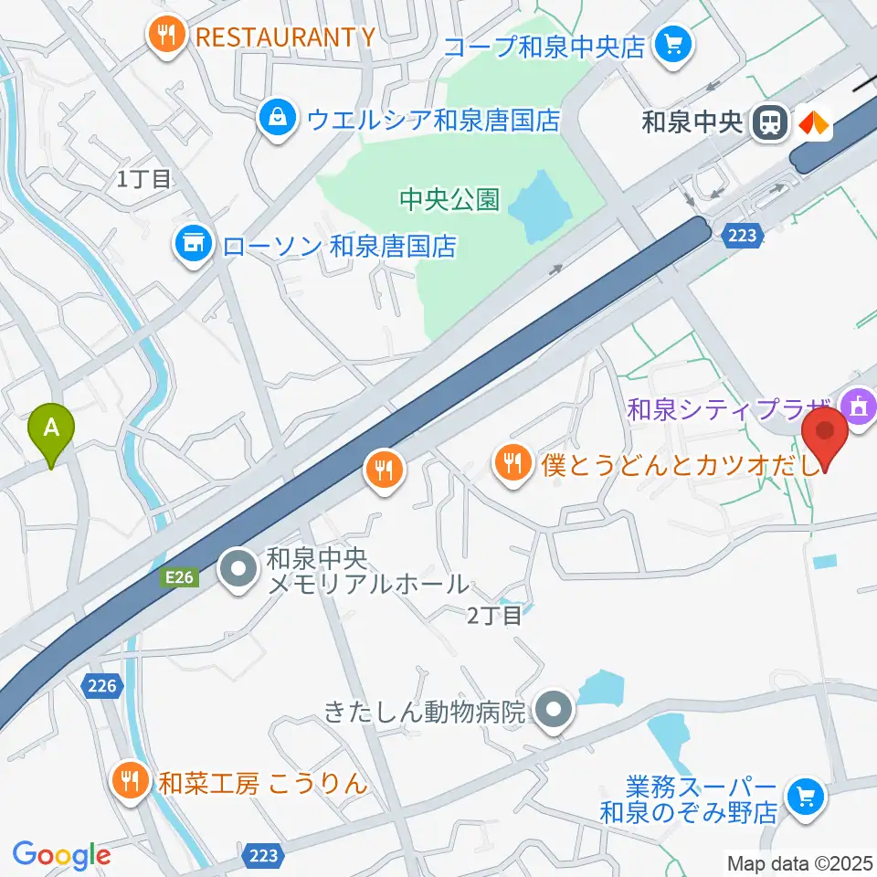 和泉シティプラザ周辺のホテル一覧地図