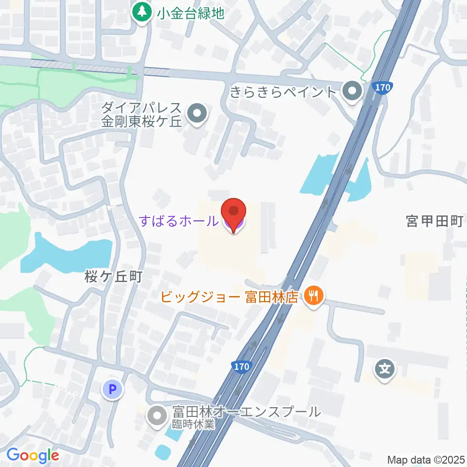 すばるホール周辺のホテル一覧地図