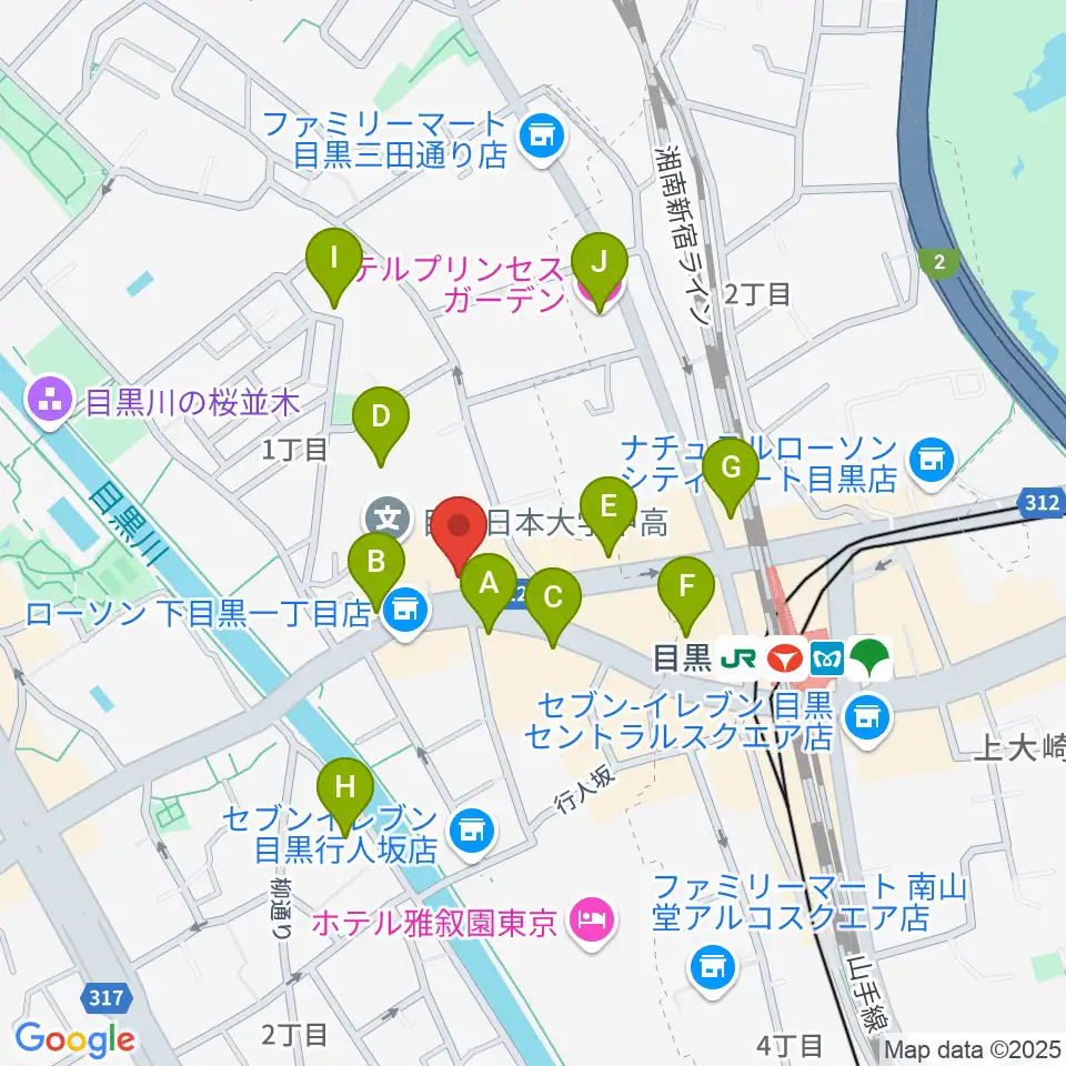 目黒リトルテキサス周辺のホテル一覧地図