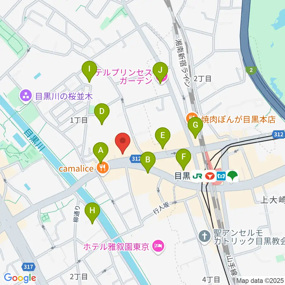 目黒リトルテキサス周辺のホテル一覧地図