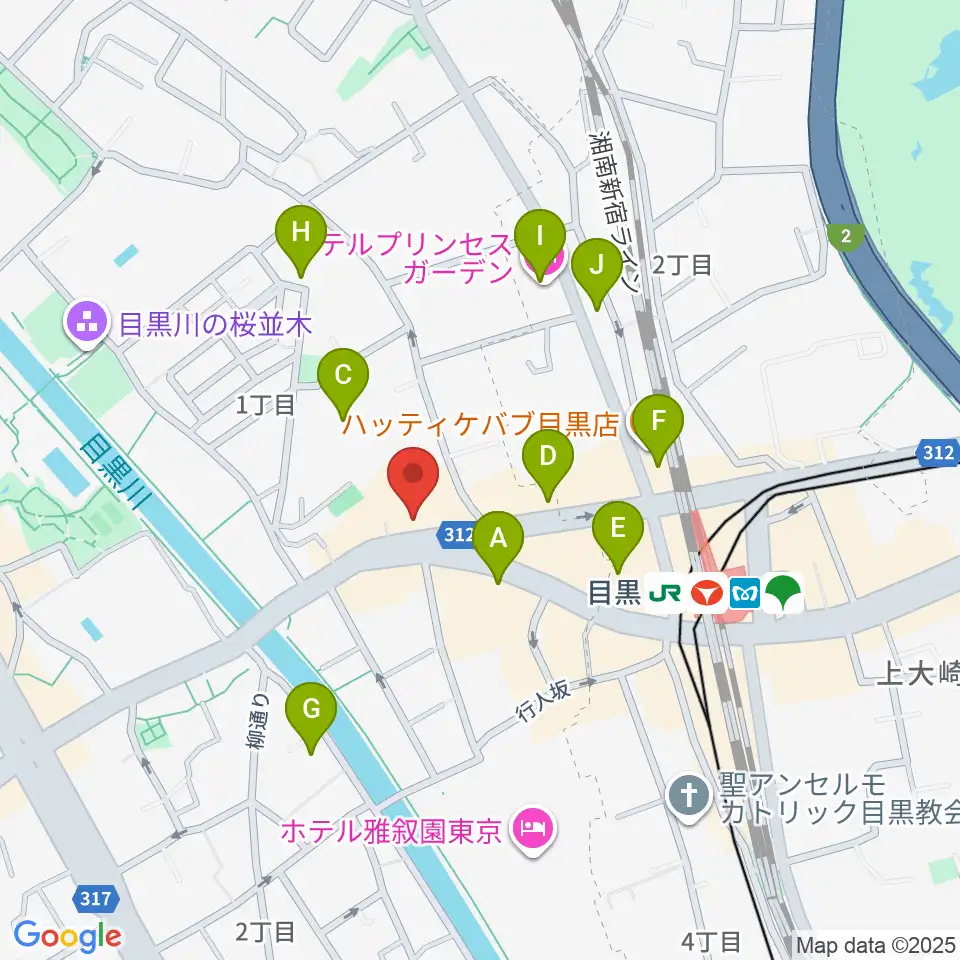 目黒リトルテキサス周辺のホテル一覧地図