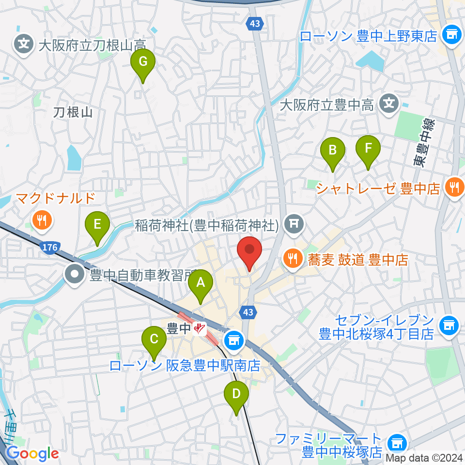 我巣灯周辺のホテル一覧地図