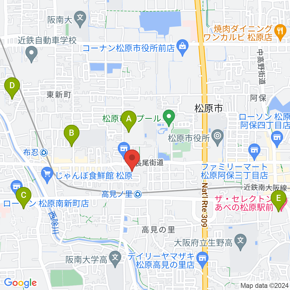 キーススタジオ周辺のホテル一覧地図