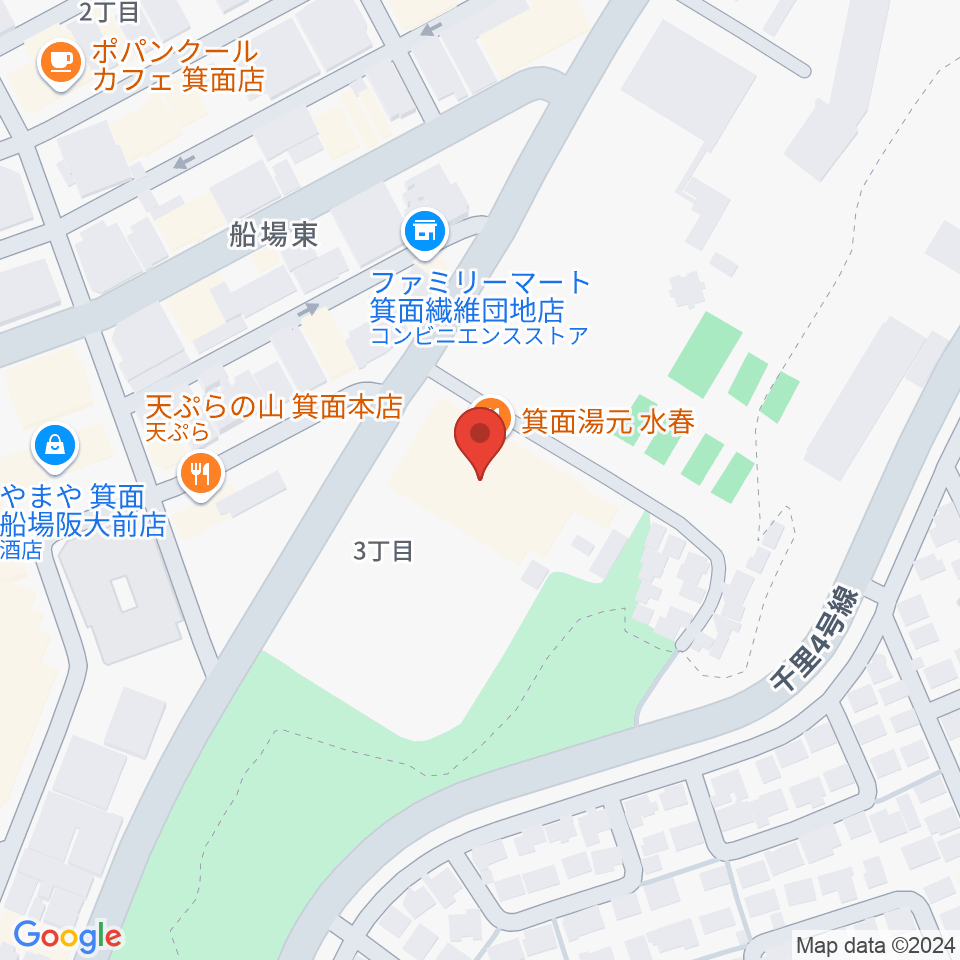 Bb箕面船場店周辺のホテル一覧地図