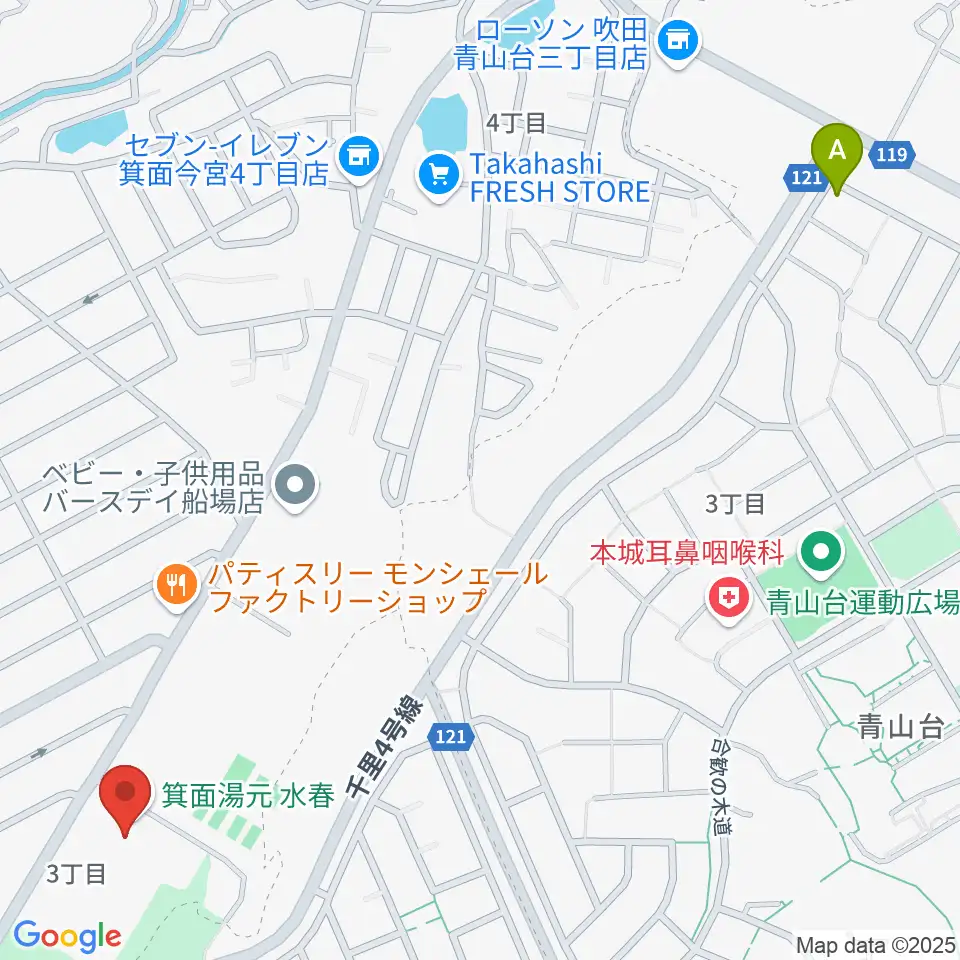 Bb箕面船場店周辺のホテル一覧地図