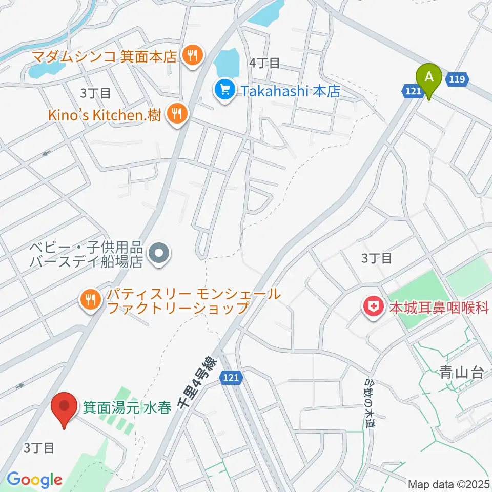 Bb箕面船場店周辺のホテル一覧地図