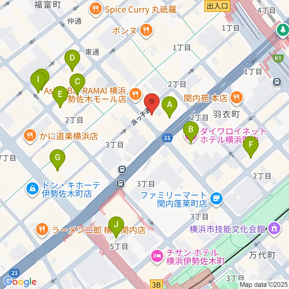 よいどれ伯爵周辺のホテル一覧地図
