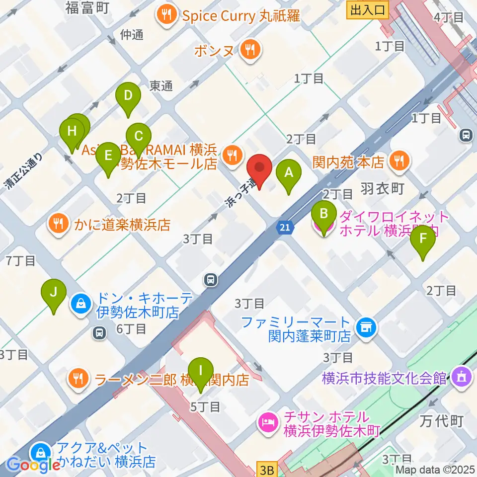 よいどれ伯爵周辺のホテル一覧地図