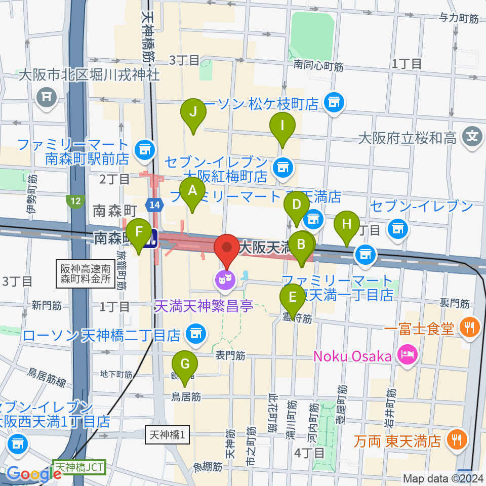 南森町シカゴロック周辺のホテル一覧地図