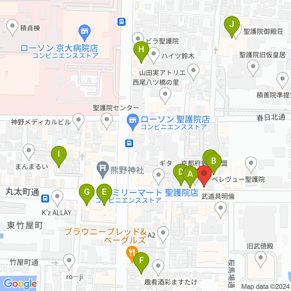 京都ZAC BARAN周辺のホテル一覧地図