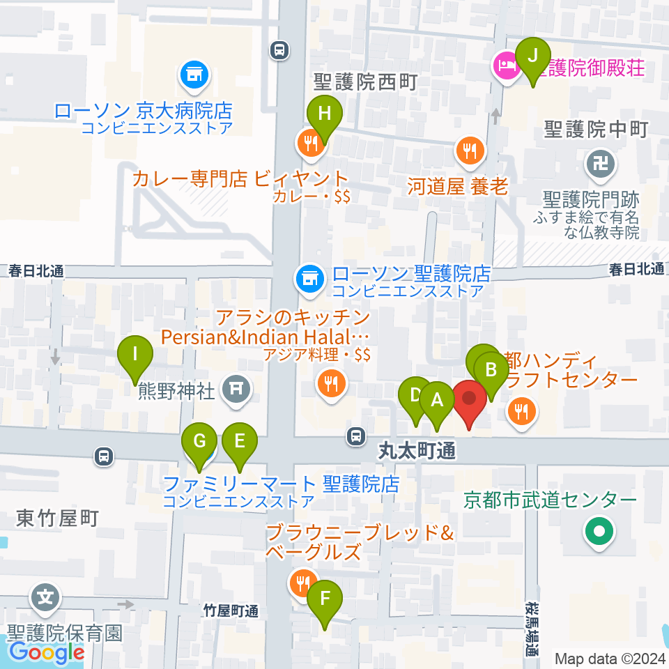 京都ZAC BARAN周辺のホテル一覧地図