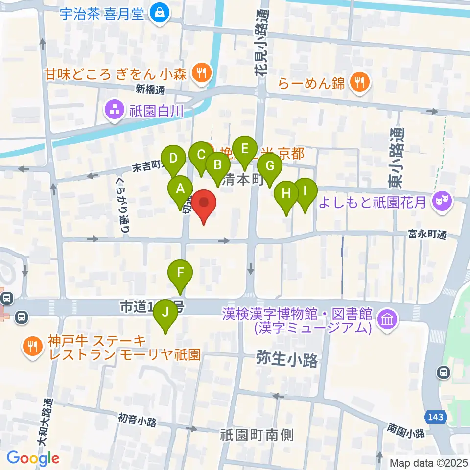 祇園pick up周辺のホテル一覧地図