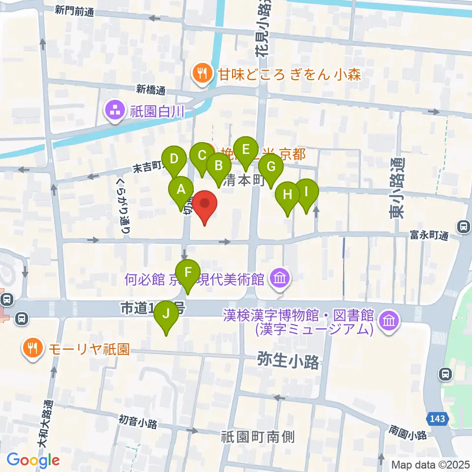 祇園pick up周辺のホテル一覧地図