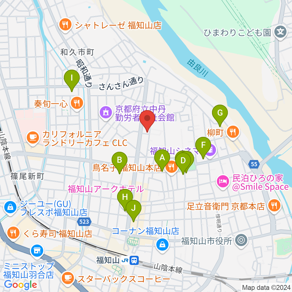 福知山STUDIO FARM周辺のホテル一覧地図