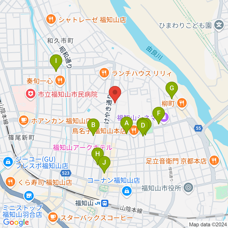 福知山STUDIO FARM周辺のホテル一覧地図