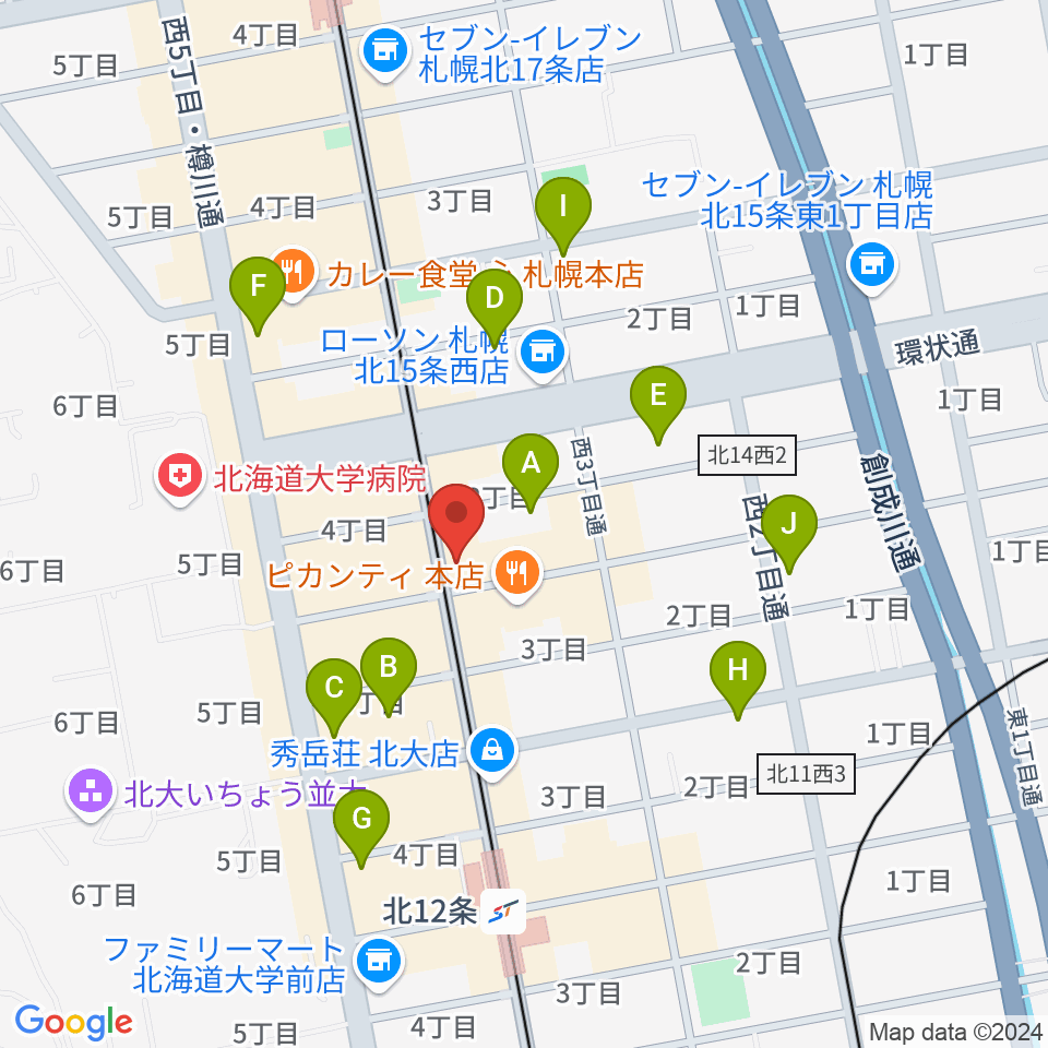 札幌LOG周辺のホテル一覧地図