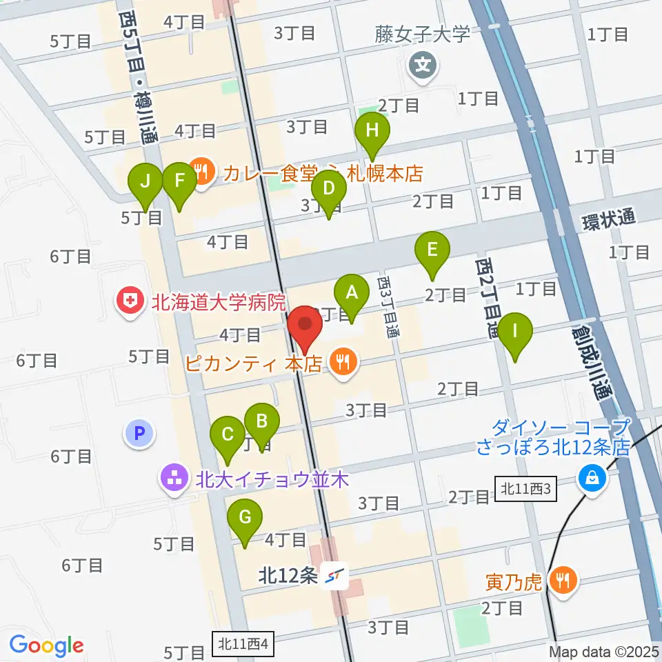 札幌LOG周辺のホテル一覧地図