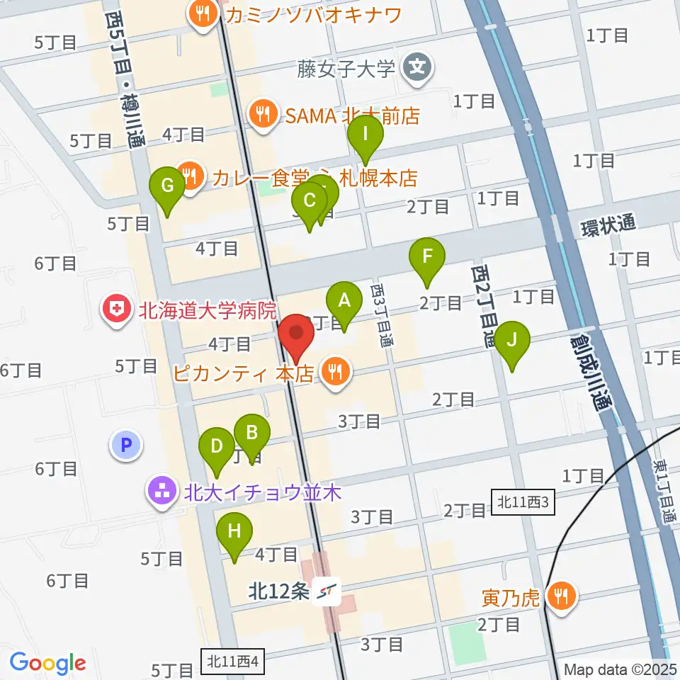 札幌LOG周辺のホテル一覧地図