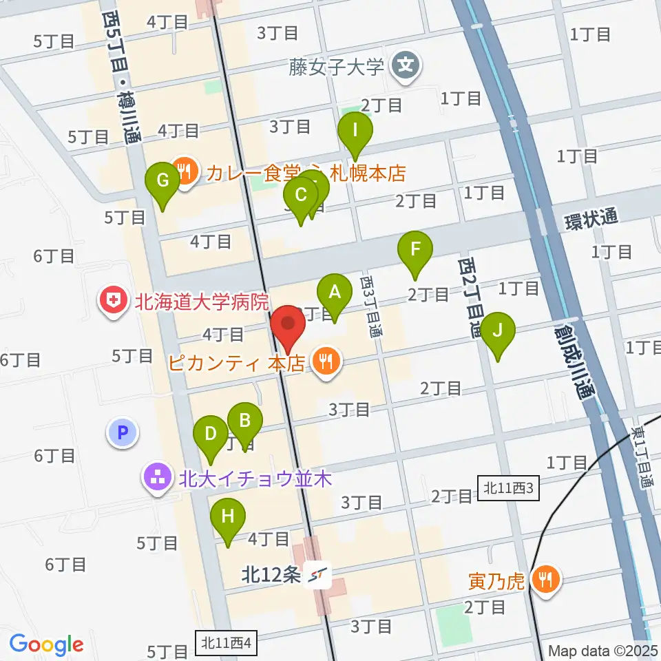 札幌LOG周辺のホテル一覧地図