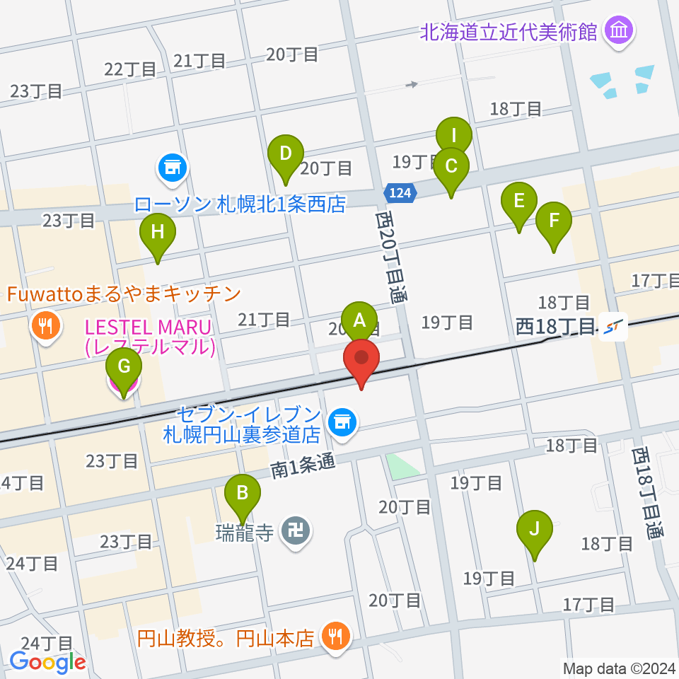 札幌くう COO周辺のホテル一覧地図