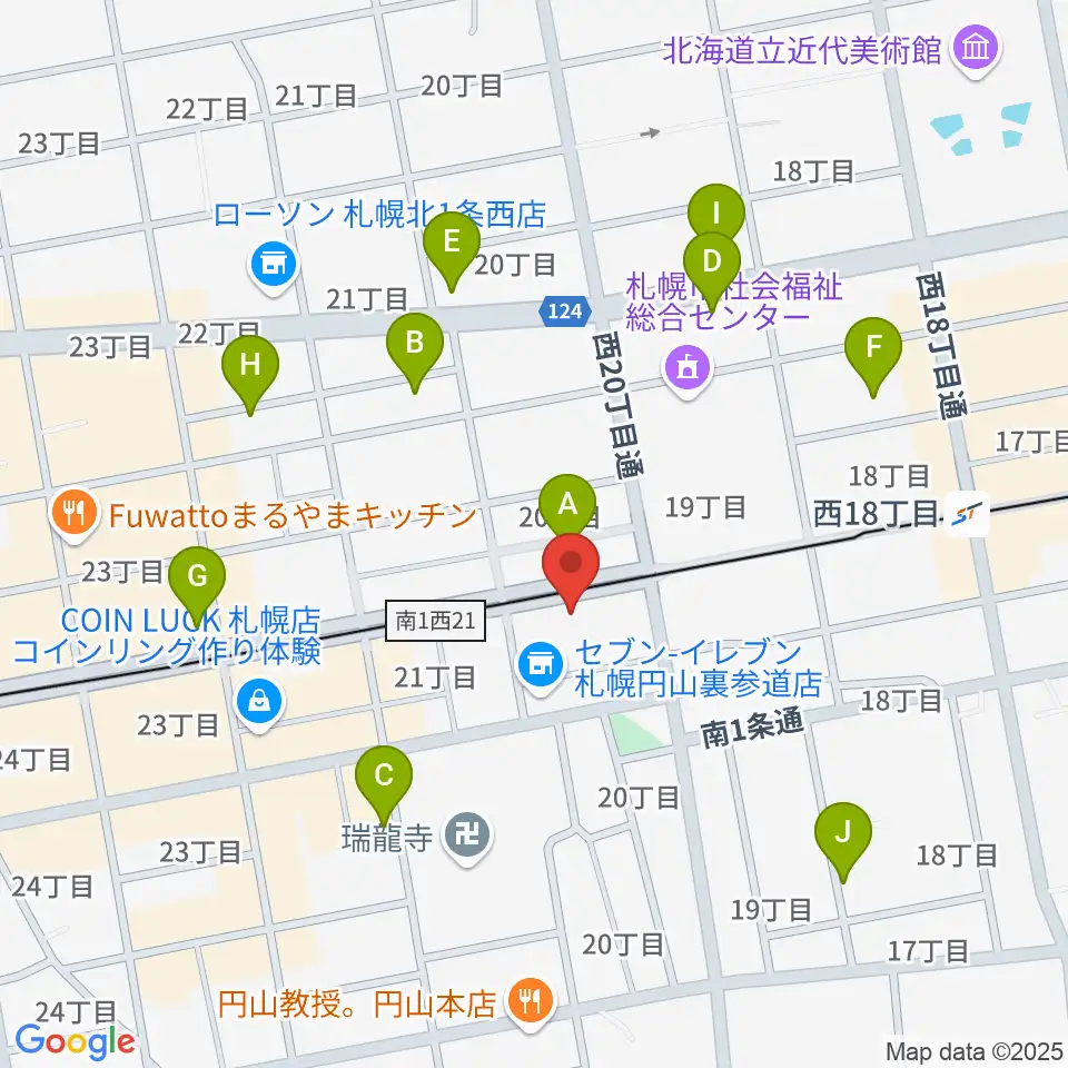札幌くう COO周辺のホテル一覧地図