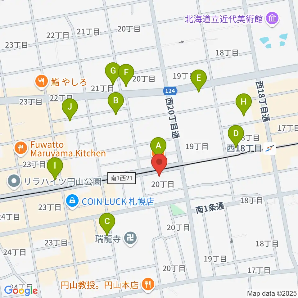 札幌くう COO周辺のホテル一覧地図