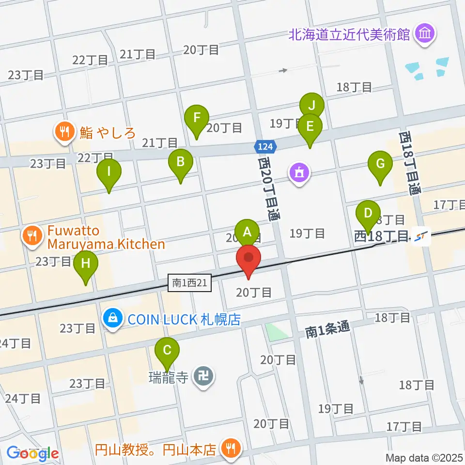 札幌くう COO周辺のホテル一覧地図