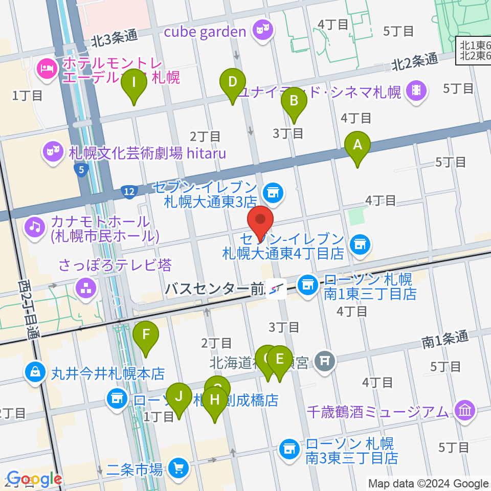 札幌SOUND CRUE周辺のホテル一覧地図