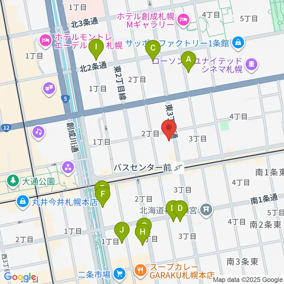 札幌SOUND CRUE周辺のホテル一覧地図