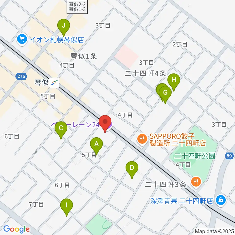 札幌ペニーレーン24周辺のホテル一覧地図