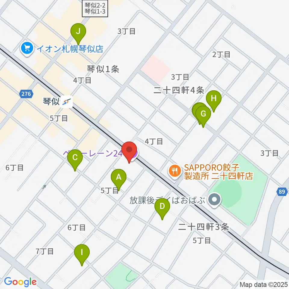 札幌ペニーレーン24周辺のホテル一覧地図