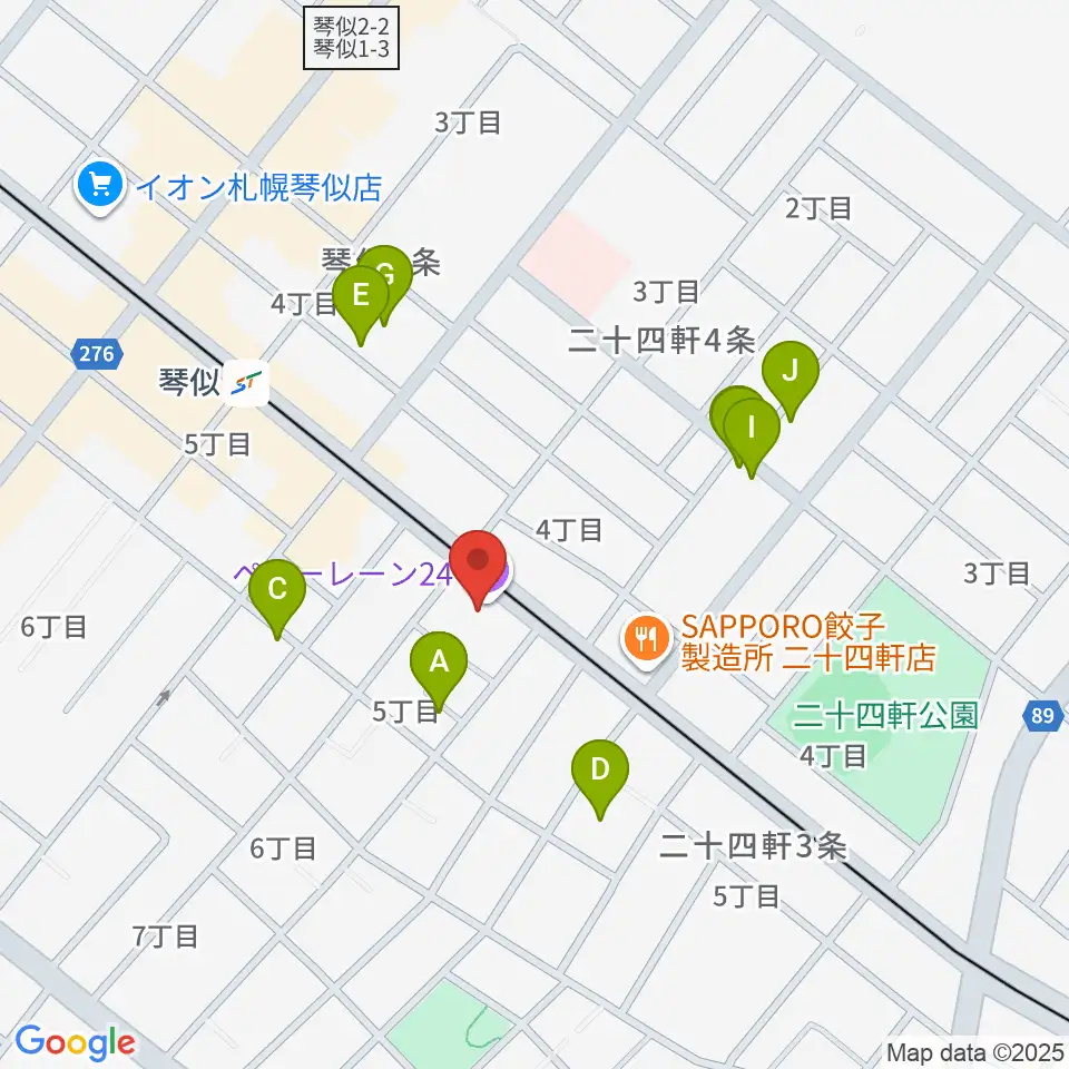 札幌ペニーレーン24周辺のホテル一覧地図