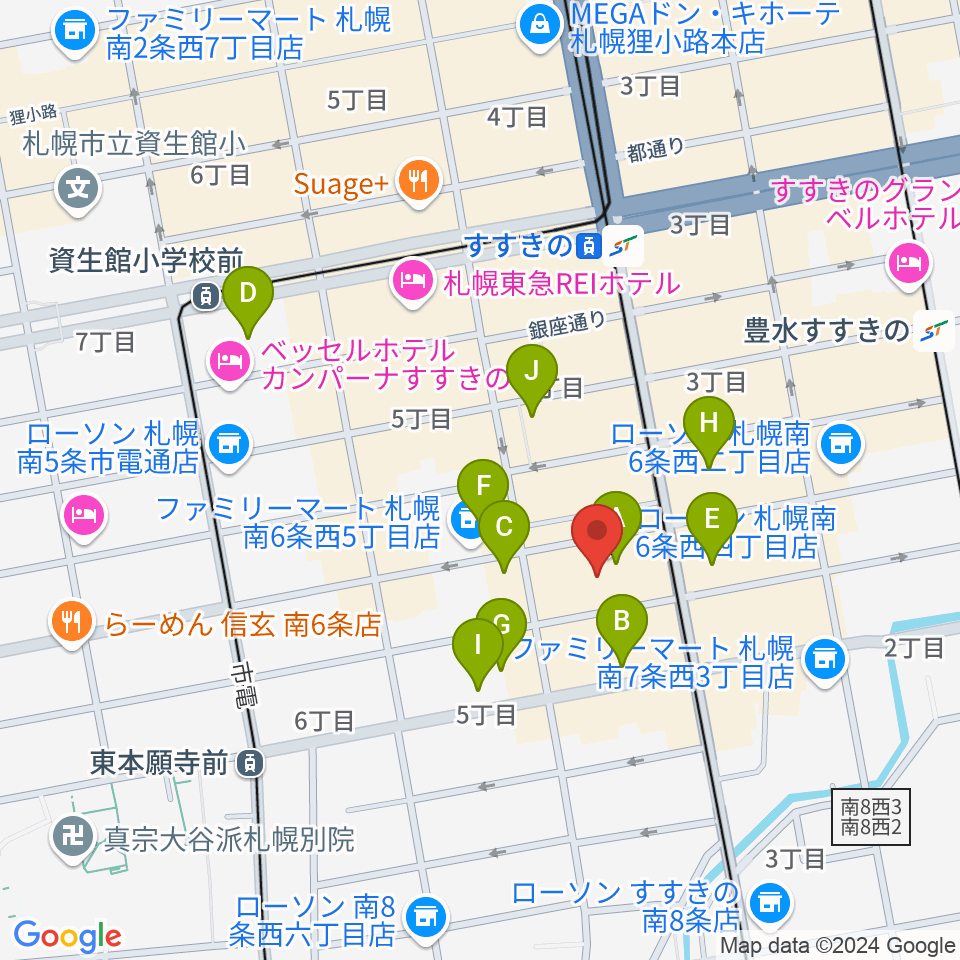 札幌ACID ROOM周辺のホテル一覧地図