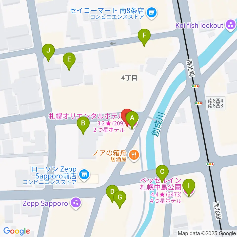 札幌SPiCE周辺のホテル一覧地図