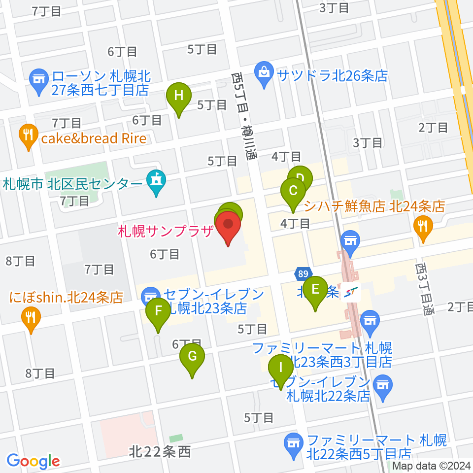 札幌サンプラザホール周辺のホテル一覧地図