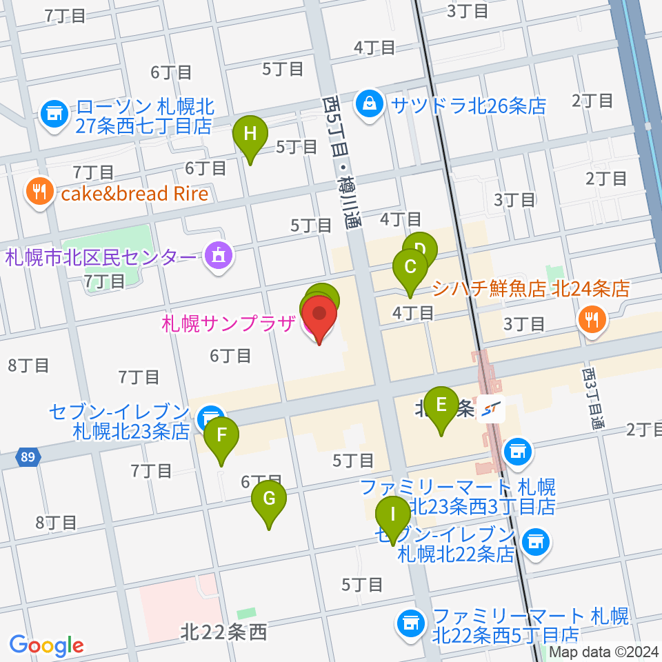 札幌サンプラザホール周辺のホテル一覧地図