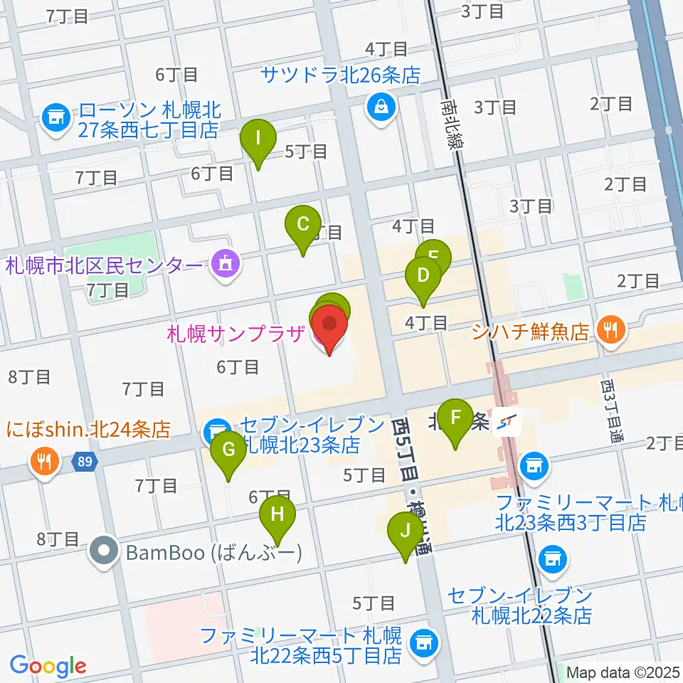 札幌サンプラザホール周辺のホテル一覧地図
