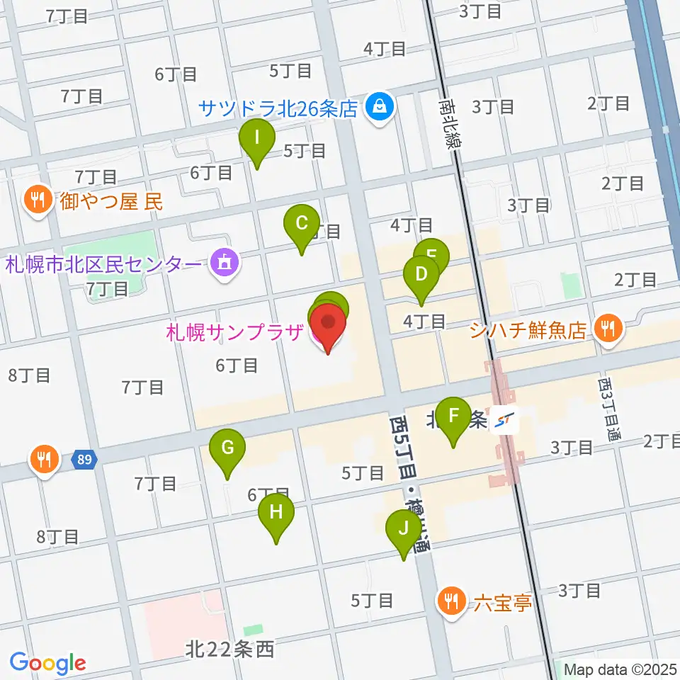札幌サンプラザホール周辺のホテル一覧地図