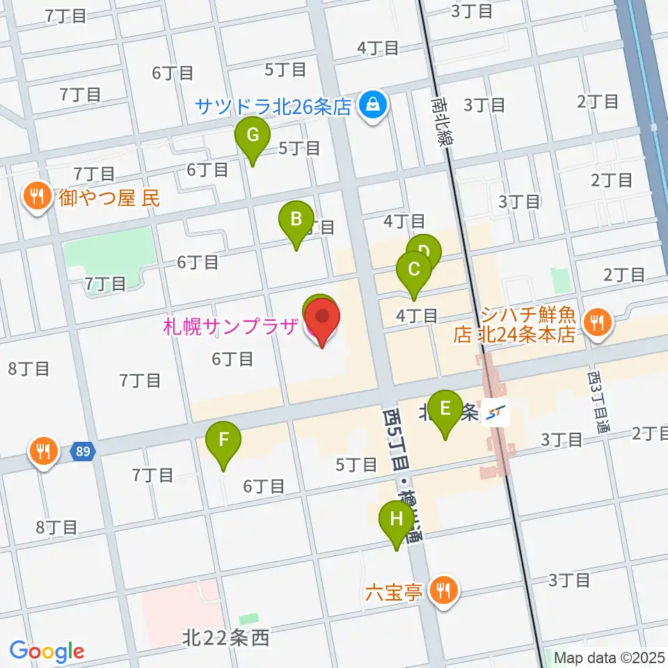 札幌サンプラザホール周辺のホテル一覧地図