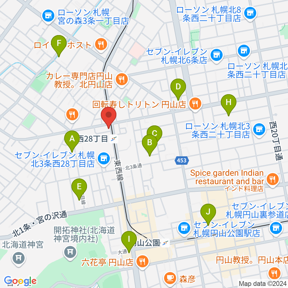 ジャムジカ周辺のホテル一覧地図